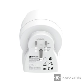 SKROSS Europe - USA Utazóadapter USB-C + USB-A (20W PD, gyorstöltés, Fehér)