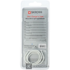 SKROSS MicroUSB / USB töltő és szinkronkábel.