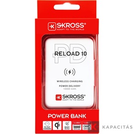 SKROSS Reload10 10Ah power bank USB/ wireless töltéssel