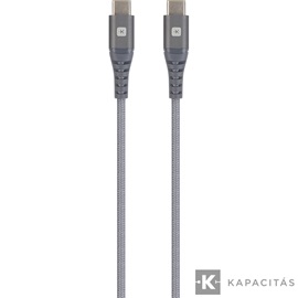 SKROSS Steel Line USB kábel, töltő, szinkron, (USB-C - USB-C) 1,2m