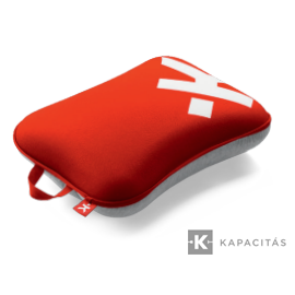SKROSS Ultra-kényelmes, memóriahabbal készült mini párna, utazó, mosható huzattal, piros - fehér
