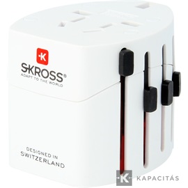 SKROSS World Adapter Evo, hálózati csatlakozó átalakító, földeletlen