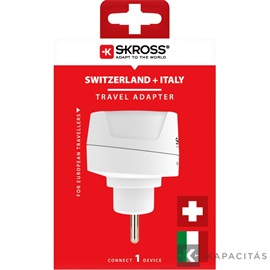 SKROSS csatlakozó átalakító Svájc/Olaszország/Brazilia utazóknak