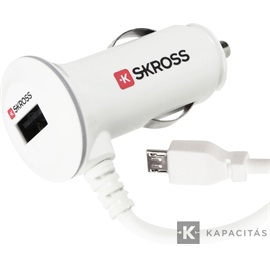 SKROSS autós USB töltő, MICRO csatlakozóval