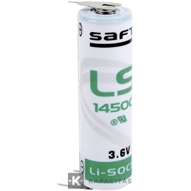 Saft AA 3,6V 2,6Ah ipari elem LS14500-3PFRP