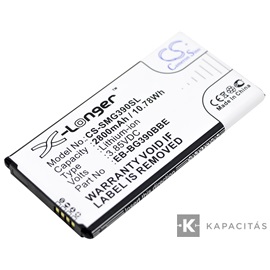 Samsung  EB-BG390BBEGWW, EB-BG390BBE 3.85V 2800mAh utángyártott RealPower Li-ion akku