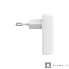 Ultravékony hálózati gyorstöltőr EU, USB-A USB-C, 90° EU plug, GaN 30W