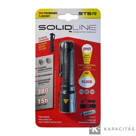 Solidline ST5R fémházas tölthető lámpa 380/20lm 18650 fókusz Blister