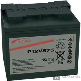 Sprinter P12V875 12V 41Ah nagy áramú zárt ólomakkumulátor 12V 41Ah / M - M6