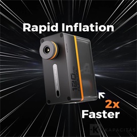 Flextail Tiny Tire Pump ACS – 120 PSI hordozható elektromos kerékpárpumpa LED lámpával