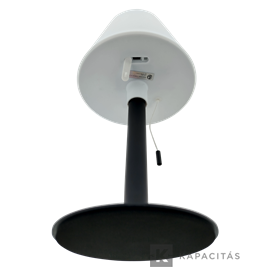 TUNGSRAM Asztali lámpa napelemes 5W 450lm 3.000K 3xDIMM USB-C IP54 14x30cm, fekete-fehér