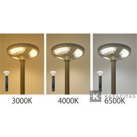 TUNGSRAM Kerti lámpa napelemes lámpatest TG-009  | 300W 4.500lm 3x színhő (CCT) mozgásérzékelő, távirányító IP65, szürke