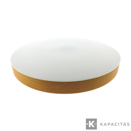TUNGSRAM LED Mennyezeti lámpa 50W 3xCCT 5000lm 50x4.2cm IP44, +távirányító, keret: sárgás fa | TG-35S