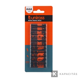Uniross R03/AAA/mikro, 1,5V szén-cink elem 12db/csomag
