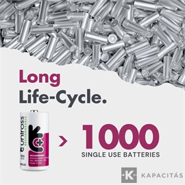 Uniross RCR123 Li-ion USB-C 3.7V 34,5mm 500mAh