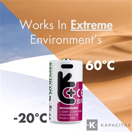 Uniross li-ion tölthető akku C / baby USB-C 1,5V 2db/csomag