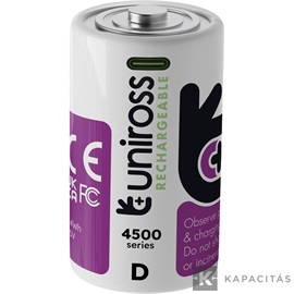 Uniross li-ion tölthető akku D / góliát USB-C 1,5V 2db/csomag