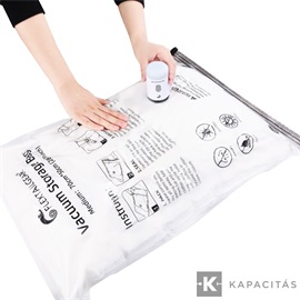 Flextail vákuumzsák szett – 4 db 40 × 60 cm-es újrahasználható tárolózsák S méret