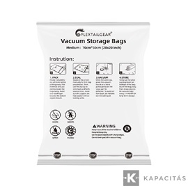 Flextail vákuumzsák szett – 4 db 40 × 60 cm-es újrahasználható tárolózsák S méret