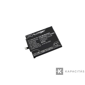 Xiaomi BN30 3.85V 3100mAh utángyártott akku
