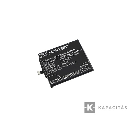 Xiaomi BN30 3.85V 3100mAh utángyártott akku