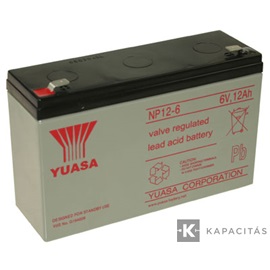 Yuasa 6V 12Ah zárt ólomakkumulátor