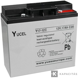 Yucel 12V 17Ah zárt ólomakkumulátor
