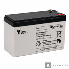 Yucel 12V 7Ah zárt ólomakkumulátor