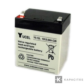 Yucel Y5-12L 12V 5Ah zárt ólomakkumulátor