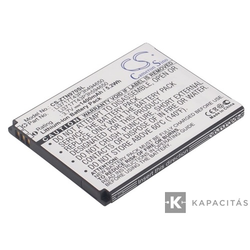 ZTE Li3716T42P3h594650, Li3717T43P3h494650, Li3717T43P3h594650 3.7V 1400mAh utángyártott akku Li-ion