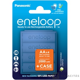 eneloop BK-3MCDEC4BE AA/ceruza 2000mAh Ni-MH akkumulátor 4db/csomag + akkubox