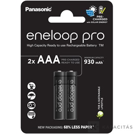 eneloop pro BK-4HCDE/2BE AAA/mikro 930mAh Ni-MH akkumulátor 2db/csomag