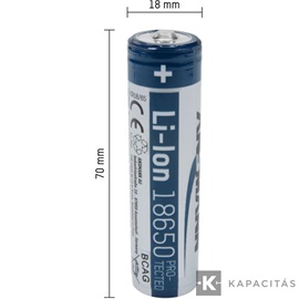 ANSMANN 18650 Li-ion 2600mAh védett akkumulátor