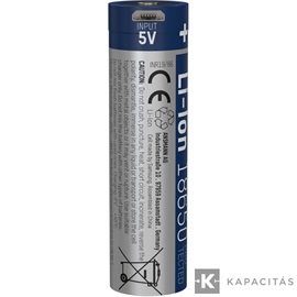 ANSMANN 18650 Li-ion 2600mAh védett akkumulátor USB töltéssel