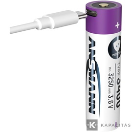 ANSMANN 18650 Li-ion 3400mAh védett akkumulátor USB töltéssel