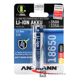 ANSMANN 18650 Li-ion 3500mAh védett akkumulátor