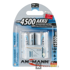 ANSMANN maxE Ni-MH C/baby 4500 mAh alacsony önkisülésű akkumulátor 2db/csomag