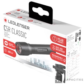 LEDLENSER C5R Classic tölthető LED lámpa, 1xC-LED, 1X14500 akkuval 420lm