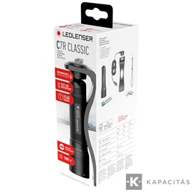 LEDLENSER C7R Classic tölthető LED lámpa, 1xXtrem LED, 1X18650 akkuval 1000lm