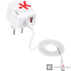 SKROSS USB gyorstöltő (USB-C,USB-A) 45W, PD, + 1,6m USB-C kábel, GaN