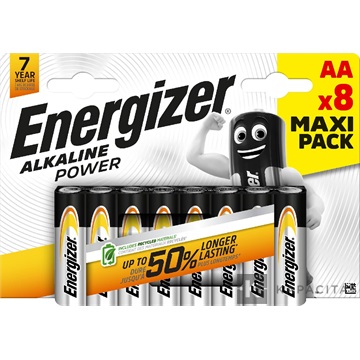 Energizer Alkaline Power 1,5V AA/ceruza alkáli elem 8 db/csomag