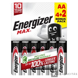 Energizer MAX 1,5V AA/ceruza alkáli elem 6 db/csomag