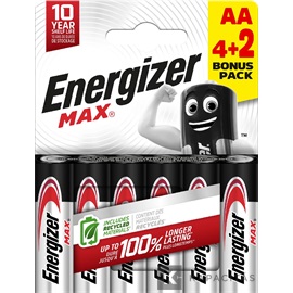 Energizer MAX 1,5V AA/ceruza alkáli elem 6 db/csomag