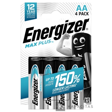Energizer MAX Plus 1,5V AA/ceruzaalkáli elem 4 db/csomag