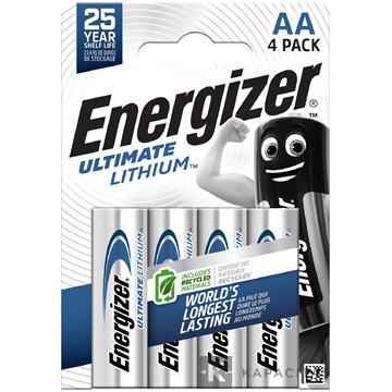 Energizer Ultimate Lithium 1,5V AA/ceruzaalkáli elem 4 db/csomag