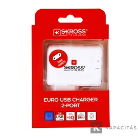 SKROSS USB töltő 2xUSB-A, 3,4A max.