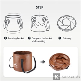 Flextail Flex Bucket 20L – Összecsukható kemping vödör