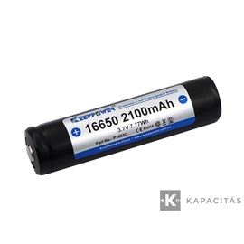 KeepPower 16650 3,7V 2100mAh védett Li-ion akkumulátor