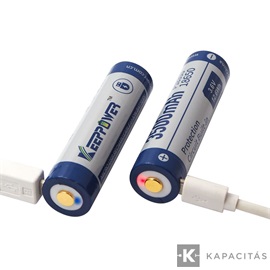 KeepPower 18650 3,7V 3500mAh védett Li-ion akkumulátor USB