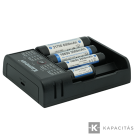 KeepPower K4 akku töltő Li-ion 14500/16340/CR123/18650/26650 cellákhoz